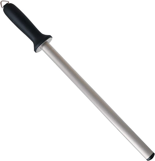 Diamond sharpening steel - Sharpening steel for knives - Sharpening rod - PP - silver, black - 439mm - V1188-NK-BOL-112