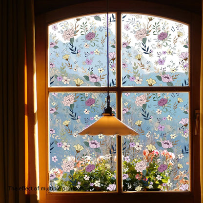 Static window sticker - window sticker - Wall decoration - 45*100cm - flower plant - PVC - B V1188-NK-BOL-121
