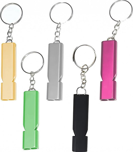 Emergency Whistle - 5 Pieces - Metal Whistle - Alarm Whistle - 120dB - Outdoor Equipment - Dog Whistle - V1188-NK-BOL-127