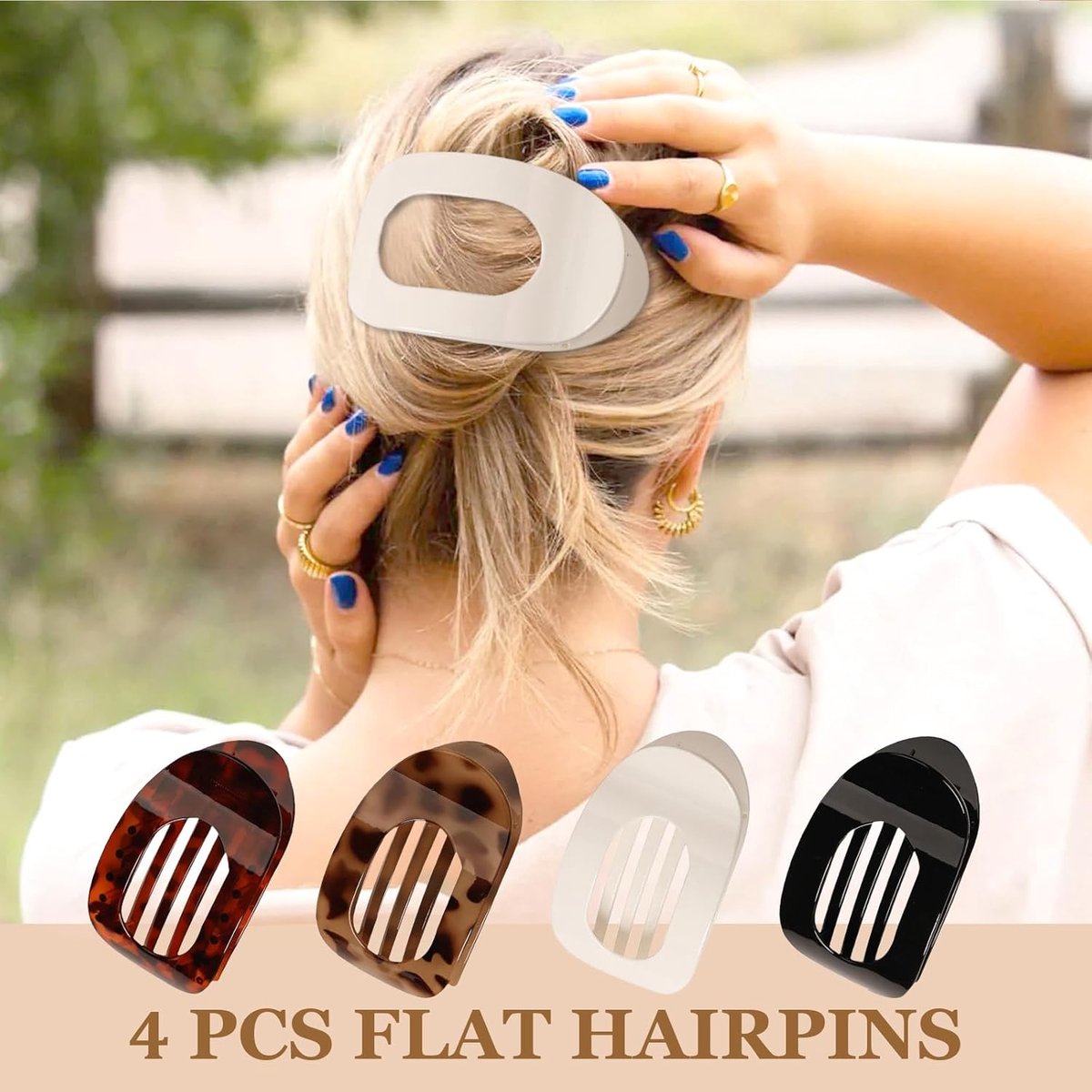 Hair elastic - 4 pieces - Hair accessories - 4 colors - V1188-NK-BOL-130