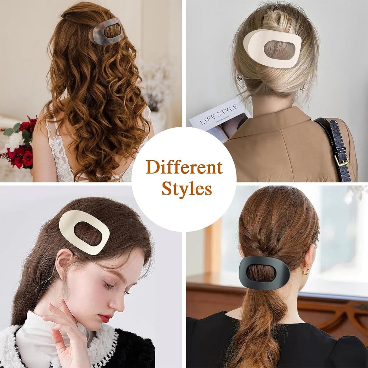 Hair elastic - 4 pieces - Hair accessories - 4 colors - V1188-NK-BOL-130