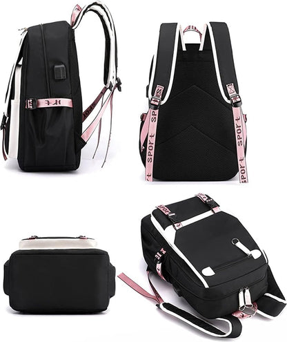 Backpack - School Bag - Backpack - Girl Backpack - School Backpack - School Bag - Book Bag - With USB V1188-NK-BOL-143