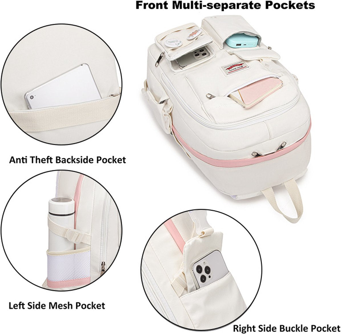 Backpack - School Bag - Backpack - Girl Backpack - School Backpack - School Bag - Laptop Backpack - 30 Liters V1188-NK-BOL-147