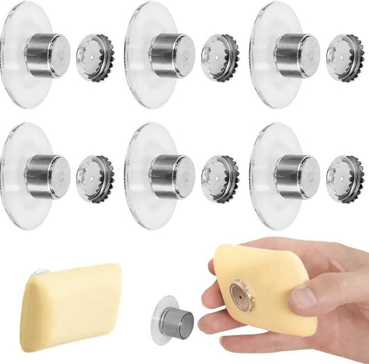 6 pieces magnetic soap holder - Magnetic soap holders with suction cup - Magnetic shower soap holder - V1188-NK-BOL-154