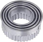 4 Pieces - Cookie Cutter - Round - Cookie Cutters - Cookie Cutters - 75/65/54/43mm - Serrated Edge - Silver - V1188-NK-BOL-160