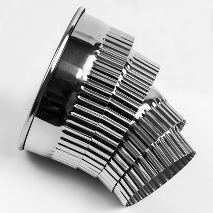 4 Pieces - Cookie Cutter - Round - Cookie Cutters - Cookie Cutters - 75/65/54/43mm - Serrated Edge - Silver - V1188-NK-BOL-160