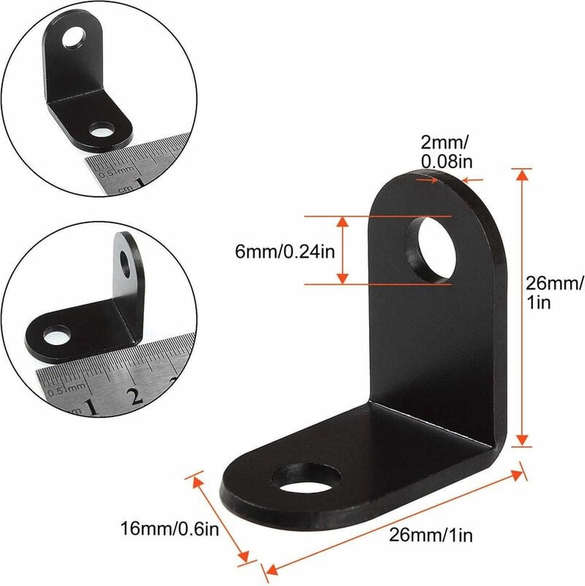 20 pieces - Corner connections - corner anchor - corner connectors - fixed bracket - corner bracket - 26x26 V1188-NK-BOL-174