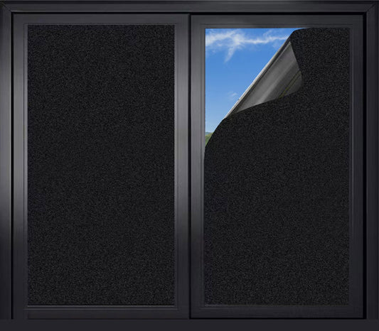 Window Film - Blackout Window Film - Sun Protection - Blackout Cloth - Black - Window Sticker - 45x100cm - V1188-NK-BOL-176