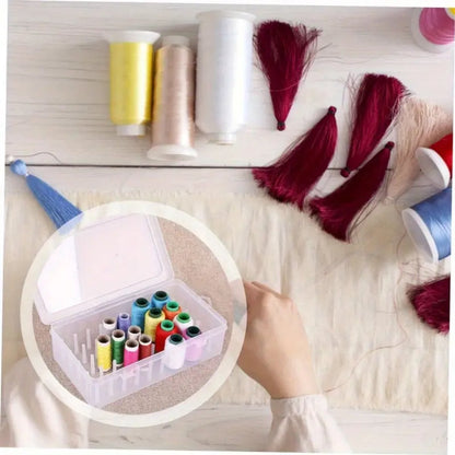 Sewing Thread Storage Box - 2 Box Organizer for Sewing Machine Thread and Sewing Accessories - DIY Sewing Kit V1188-NK-BOL-178