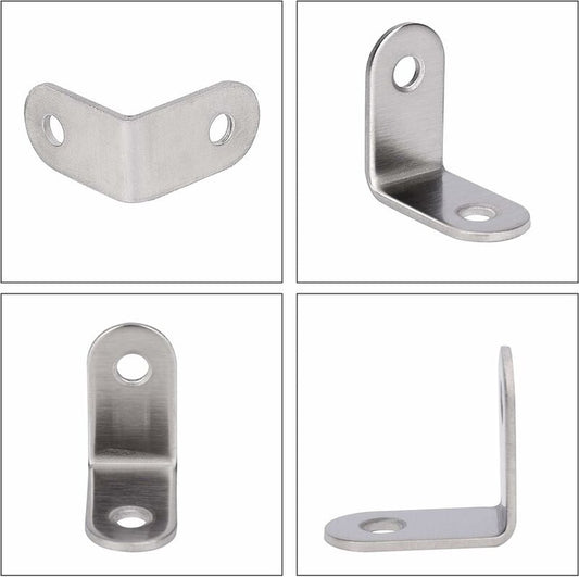 Corner connectors - 20 pieces - 30 x 30 x 16 mm - corner brackets - Reinforcement angle - Corner anchors - V1188-NK-BOL-184