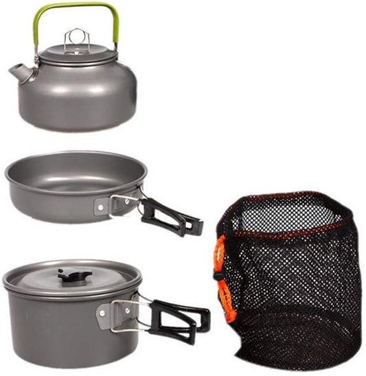 3 pieces - Cooking set - Camping Cooking set - Cookware - Camping Pan Set - Camping Cookware Kit - V1188-NK-BOL-19