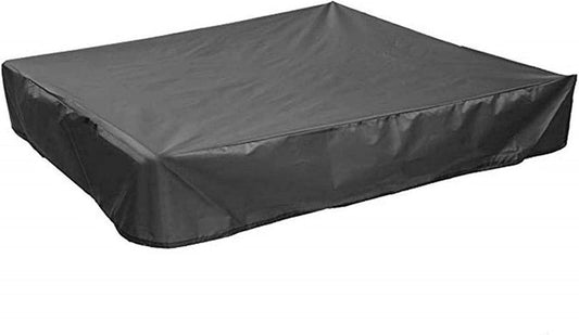 Waterproof sandbox cover - with drawstring - black - 150 x 150 x 20 cm - for sandbox pool patio garden square V1188-NK-BOL-199