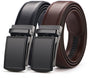 2 pieces - Men's Belt - Leather Belt - Adjustable - Gift Men - Shortenable - Gift Man - Cow Leather - Black & V1188-NK-BOL-2