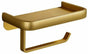 Toilet roll holder - WC roll holder - space aluminum - gold - Self-adhesive / Drilling - double layer - With V1188-NK-BOL-213