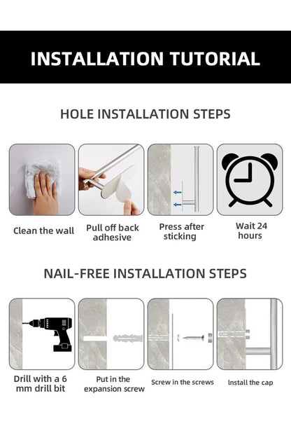 Toilet roll holder - WC roll holder - space aluminum - gold - Self-adhesive / Drilling - double layer - With V1188-NK-BOL-213