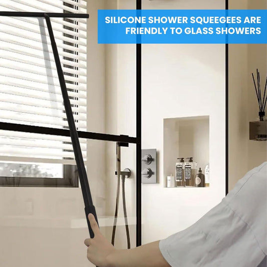 Extendable Shower Squeegee - Shower Squeegee with Holder - Squeegee Shower with 97 cm Telescopic Rod - V1188-NK-BOL-227
