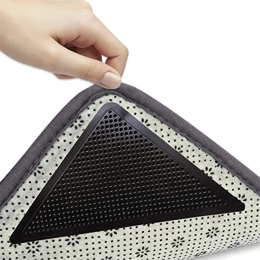 Anti-slip corners - Carpet tape - Carpet grippers - 8 pieces - Anti-slip mat, rug, carpet - Reusable pads - V1188-NK-BOL-229