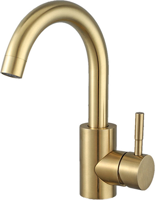 Faucet - Kitchen Faucet - Sink Faucet - 360 degrees Rotatable Mixer Tap - Stainless Steel - Gold - with Cover V1188-NK-BOL-231