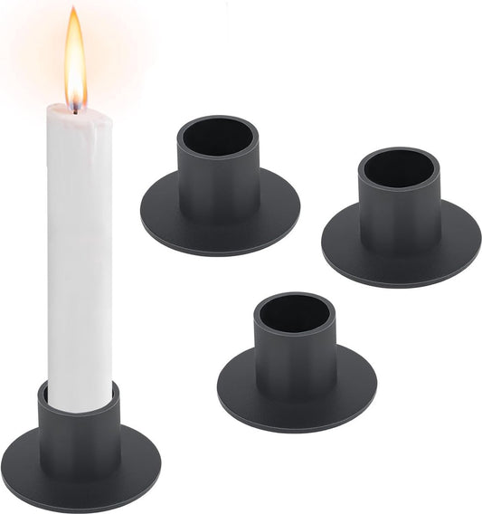 Candlesticks - 4 pieces - 2.5 cm - Candle holders - Candle stand - Candle coaster - Home accessories - V1188-NK-BOL-24