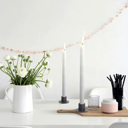 Candlesticks - 4 pieces - 2.5 cm - Candle holders - Candle stand - Candle coaster - Home accessories - V1188-NK-BOL-24