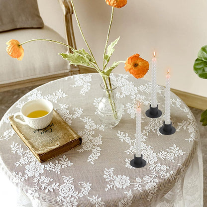 Candlesticks - 4 pieces - 2.5 cm - Candle holders - Candle stand - Candle coaster - Home accessories - V1188-NK-BOL-24