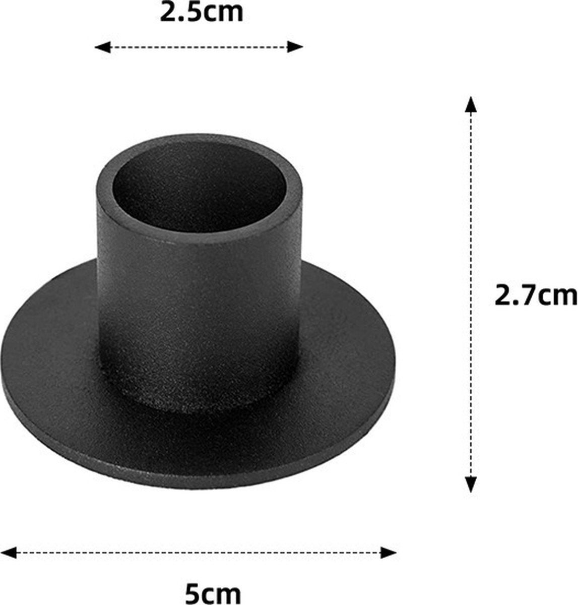 Candlesticks - 4 pieces - 2.5 cm - Candle holders - Candle stand - Candle coaster - Home accessories - V1188-NK-BOL-24