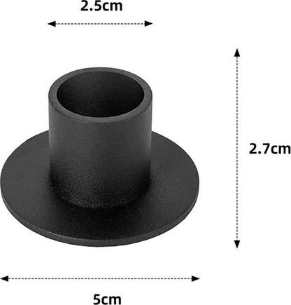 Candlesticks - 4 pieces - 2.5 cm - Candle holders - Candle stand - Candle coaster - Home accessories - V1188-NK-BOL-24