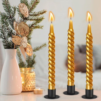 Candlesticks - 4 pieces - 2.5 cm - Candle holders - Candle stand - Candle coaster - Home accessories - V1188-NK-BOL-24