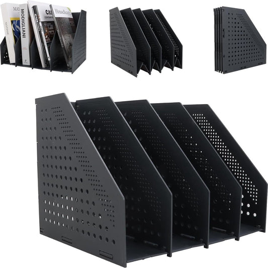 Magazine cassette - 4 compartments - A4 format - desk organizer - Magazine holder - Magazine rack - Newspaper V1188-NK-BOL-241