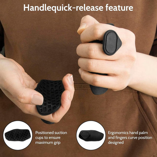 Fitness Strength Training Grips - Pack of 2 - Rubber Gym Weightlifting Non-Slip Exercise Grips - Deadlift V1188-NK-BOL-248