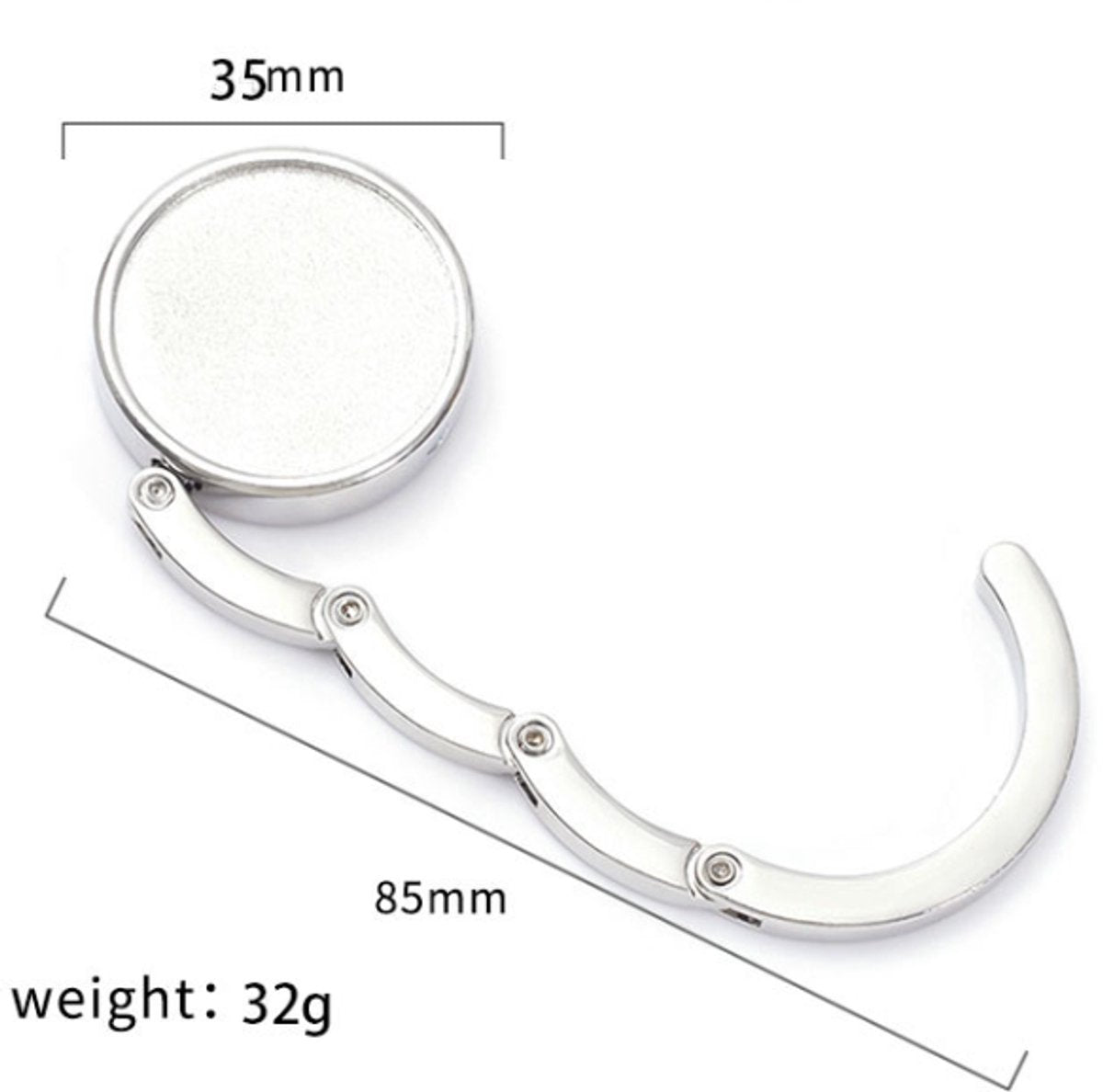 Bag Hanger Table - 2 pieces - Foldable bag hanger - Portable bag hook - Bag hook - With anti-slip pad - for V1188-NK-BOL-249