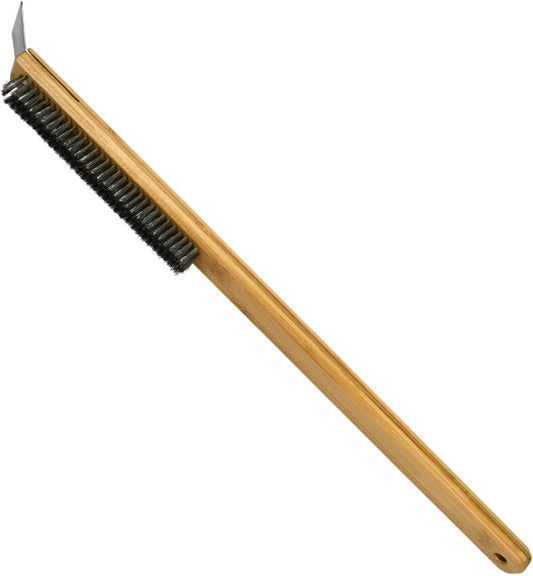 Pizza Stone Cleaning Brush - 57.5cm - Pizza Oven Brush - Barbecue Grill Cleaning Tool with Wooden Handle - V1188-NK-BOL-250