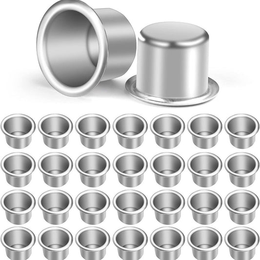 Candle holder - 30 pieces - Tea light holder - Aluminum - Metal dinner candle holders - Candle holders - V1188-NK-BOL-253