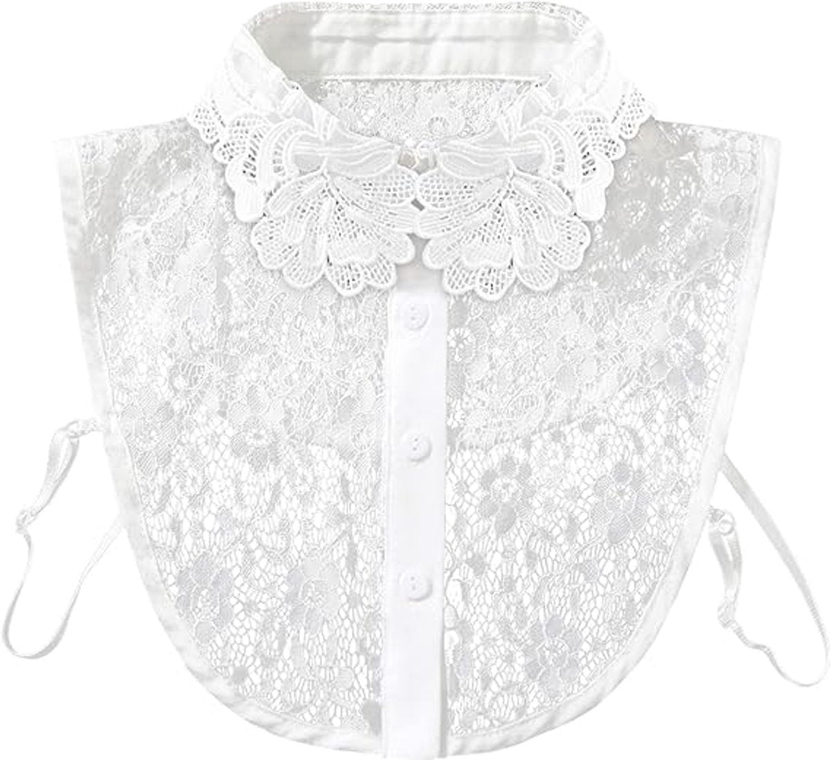 Blouse collar - Collars - Loose collar - Fake collar - Sweater Decorative - Round collar - White - One size - V1188-NK-BOL-255