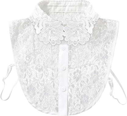 Blouse collar - Collars - Loose collar - Fake collar - Sweater Decorative - Round collar - White - One size - V1188-NK-BOL-255
