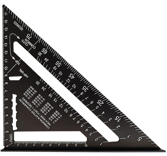 180mm Carpenter's Angle - Aluminum Ruler - Triangular Carpenter's Angle 45/90 Degrees - Carpenter's Square - V1188-NK-BOL-256