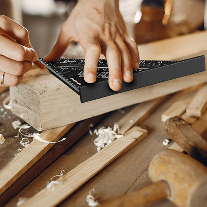 180mm Carpenter's Angle - Aluminum Ruler - Triangular Carpenter's Angle 45/90 Degrees - Carpenter's Square - V1188-NK-BOL-256
