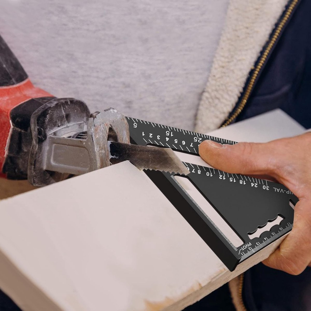 180mm Carpenter's Angle - Aluminum Ruler - Triangular Carpenter's Angle 45/90 Degrees - Carpenter's Square - V1188-NK-BOL-256