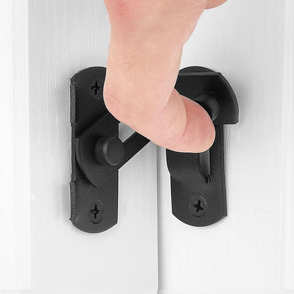 Door latch - 90 degree angle door locks with screws - black - stainless steel - security sliding lock - for V1188-NK-BOL-263