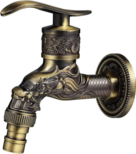 Vintage faucet - antique faucet - wall faucet - garden faucet - 10.5 * 10.8 * 7.3 cm - zinc alloy - bronze - V1188-NK-BOL-267