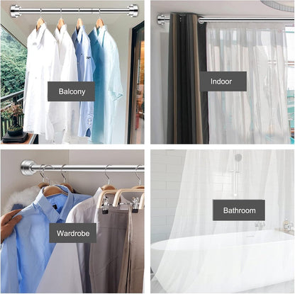 Clothes rail - Clothes rack - Wardrobe rack - Clothes rail - 50cm - Stainless steel - silver - Adjustable - V1188-NK-BOL-268