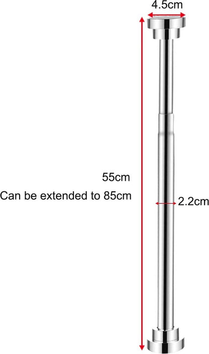 Clothes rail - Clothes rack - Wardrobe rack - Clothes rail - 50cm - Stainless steel - silver - Adjustable - V1188-NK-BOL-268