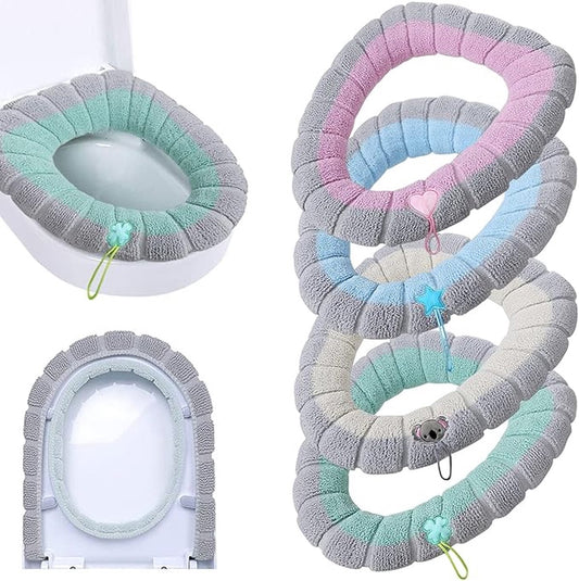 4 Pieces - Toilet Seat Cover - Universal Toilet Seat Cover - Toilet Seat Cover - Seat Cover - Polyester - V1188-NK-BOL-275