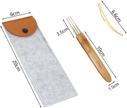 Set of 6 - Crochet needles - Dreadlocks tool - Crochet - 0.75 mm - Storage bag V1188-NK-BOL-282