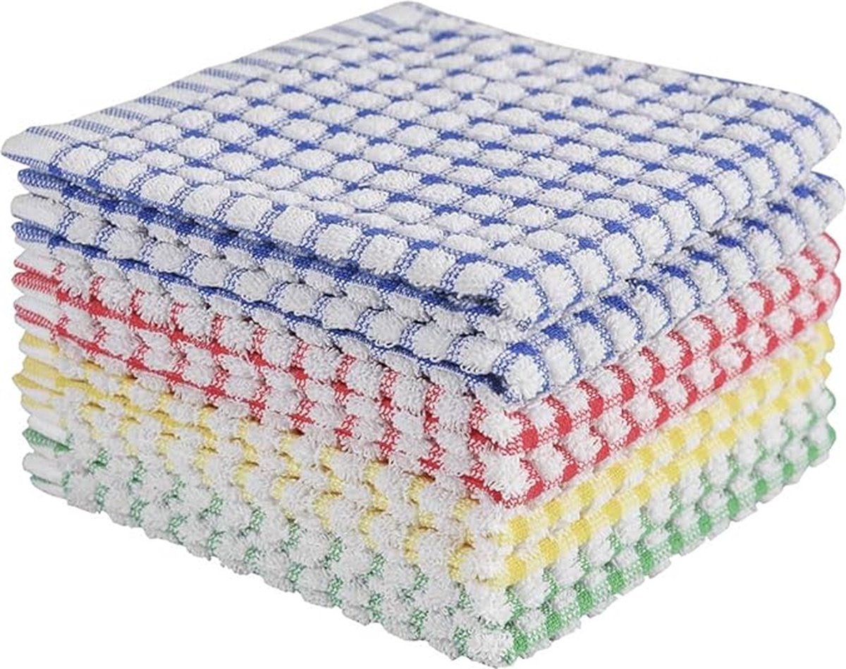 Dishcloth Set 8 Pieces - Dishcloth - Dishcloths - Cleaning Cloths - Microfiber Cleaning Cloths - 30x30cm - V1188-NK-BOL-284