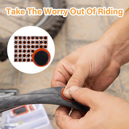96 pieces - Tire patches - Outdoor bicycle tire tool - Round, rectangular - 28.8 mm, 34 * 24.5 mm - Black - V1188-NK-BOL-294