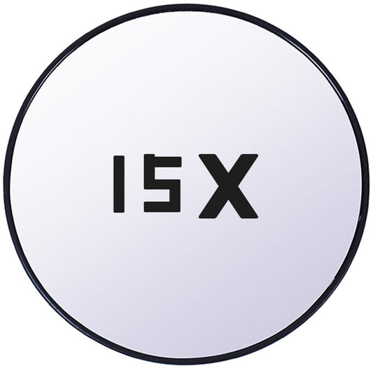Make-up Mirror - 15x Magnification - With Suction Cup - Magnifying Mirror - Round - Portable Bathroom Shower V1188-NK-BOL-30