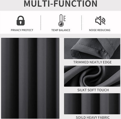 Curtain - Luxury, Blackout - 150*200 cm - Gray - 1 Piece - ready-made - with holes V1188-NK-BOL-310