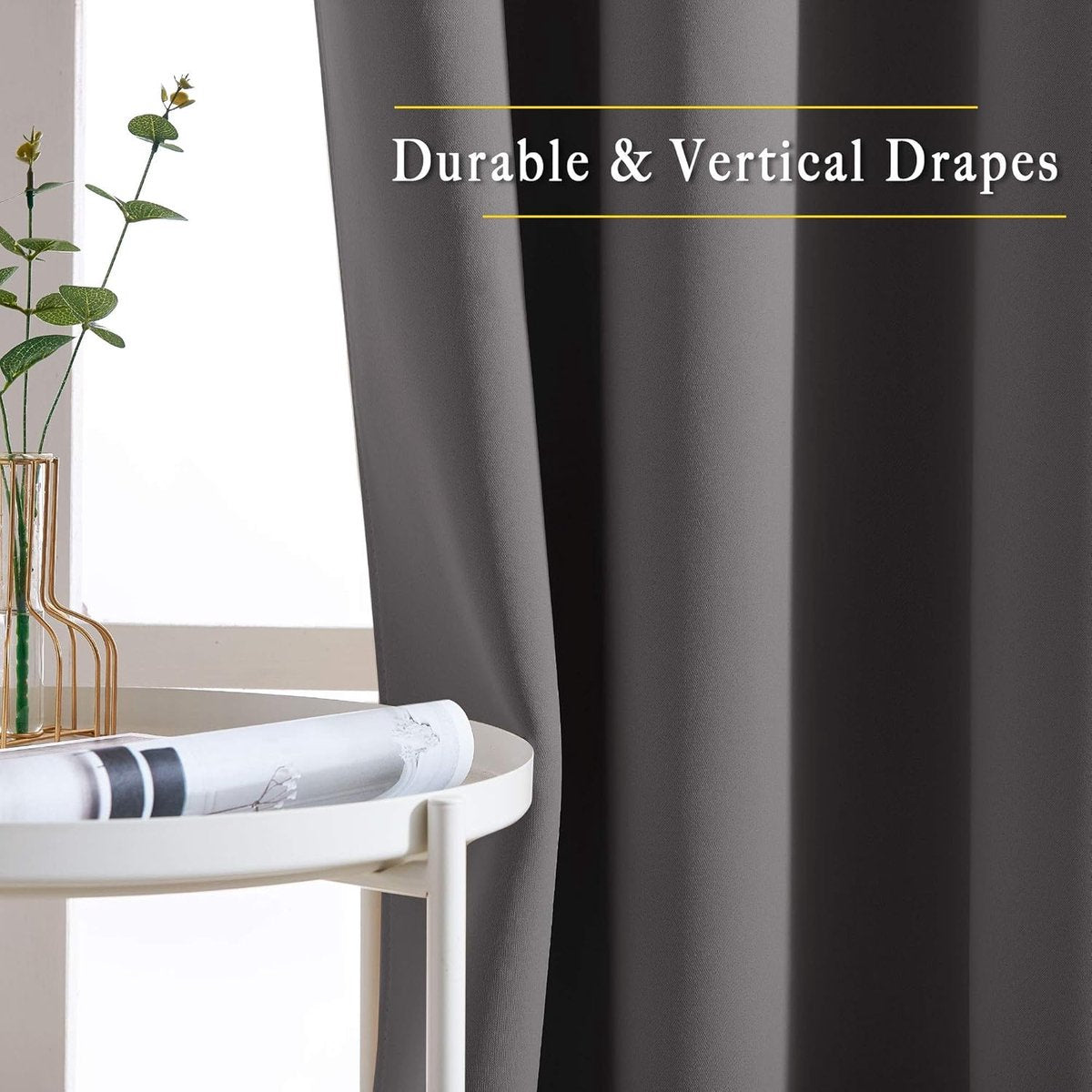 Curtain - Luxury, Blackout - 150*200 cm - Gray - 1 Piece - ready-made - with holes V1188-NK-BOL-310