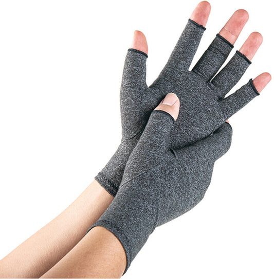 Pair - Fingerless Gloves - 22*17cm - Gray - Unisex - Cotton, Polyester, Spandex - Suitable for cycling, V1188-NK-BOL-316